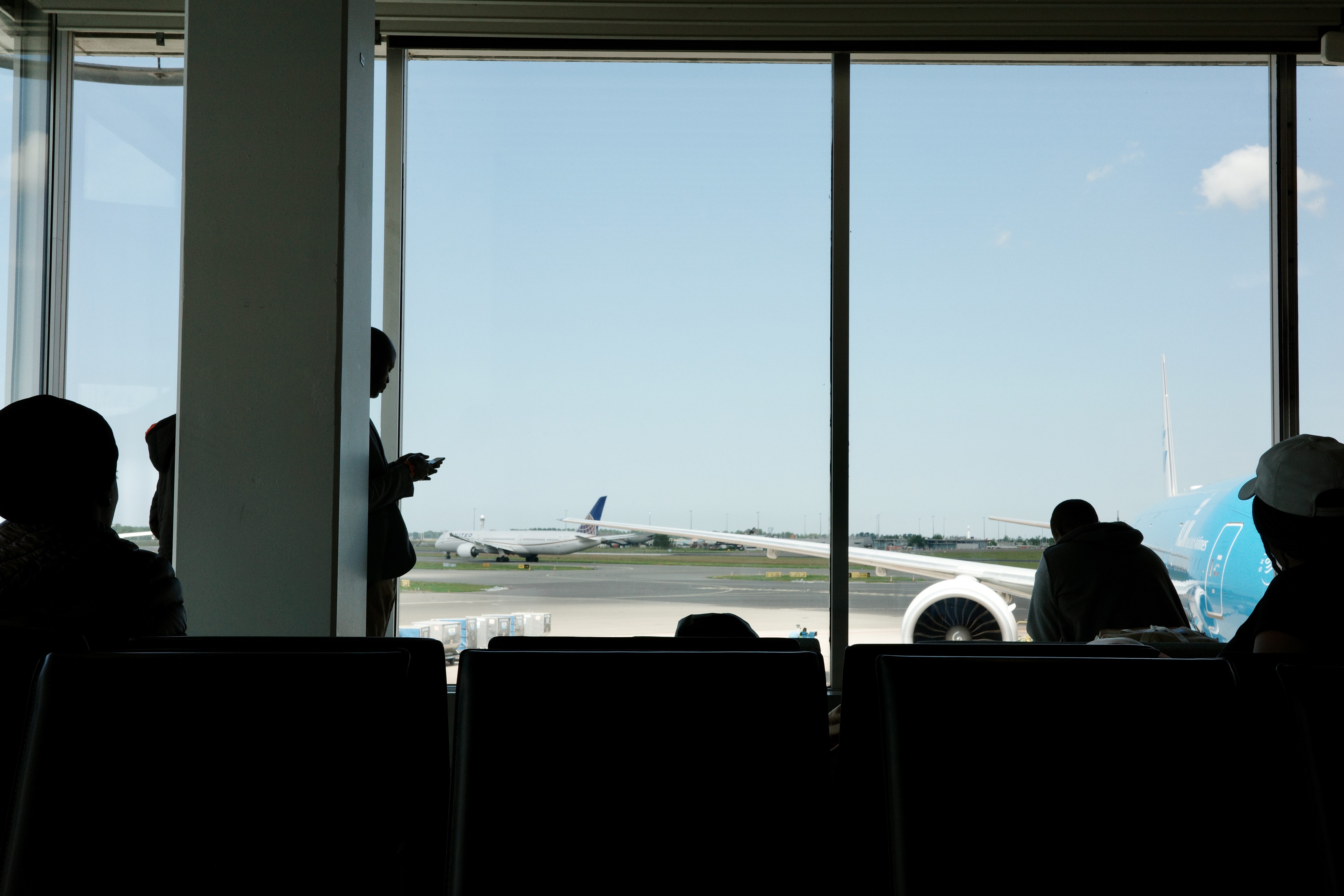 Waiting to board